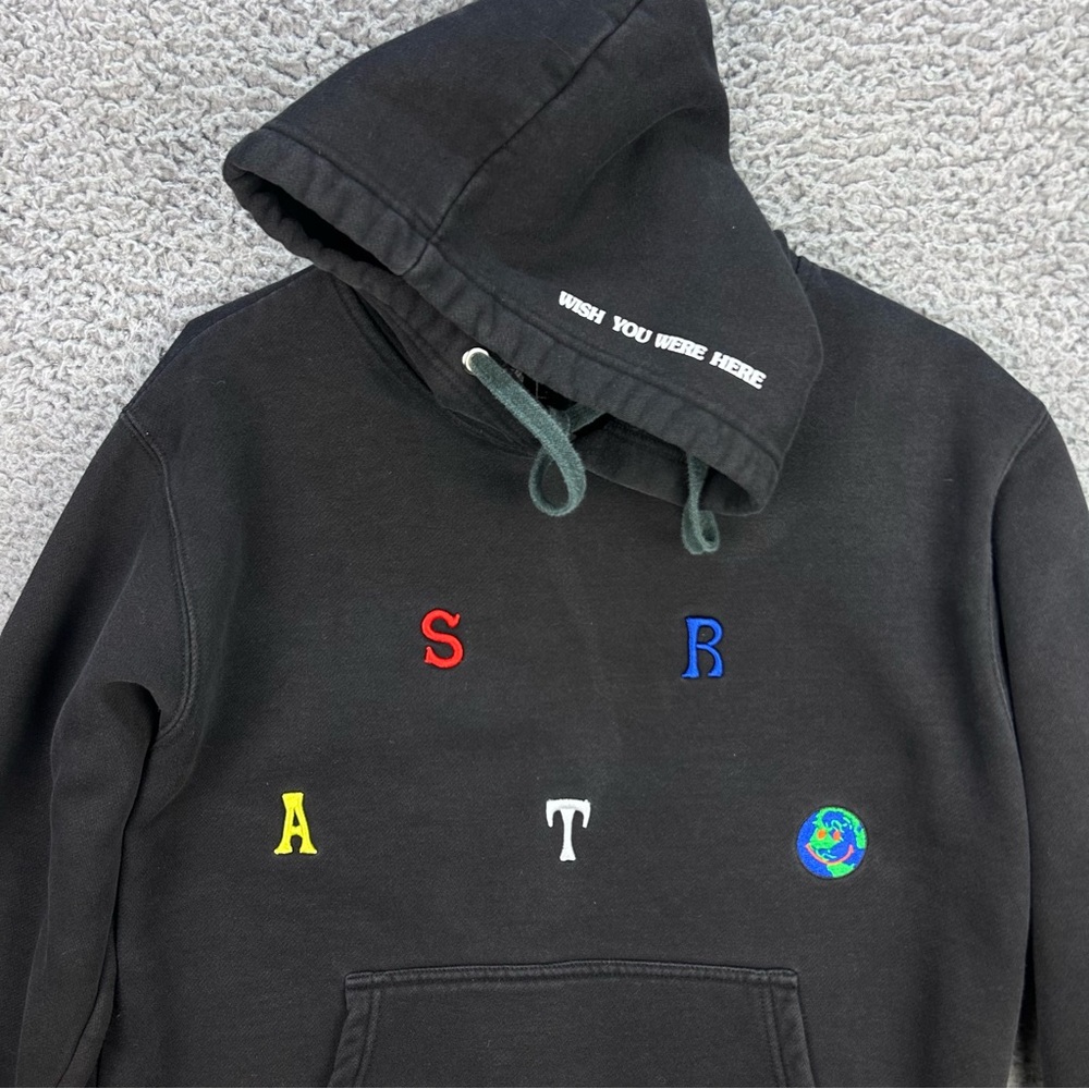 Travis Scott Hoodie Small Wish You Were Here 2018 Y2K Rapper Astroworld Black